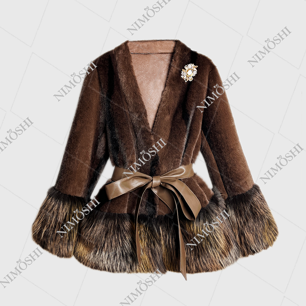 【莎总专属】欧货高级感轻奢时尚束腰显瘦减龄毛外套女L5089