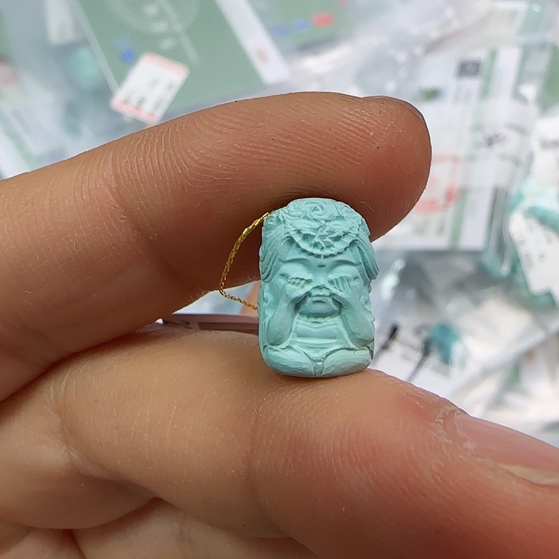 绿松石珠宝半成品未镶嵌