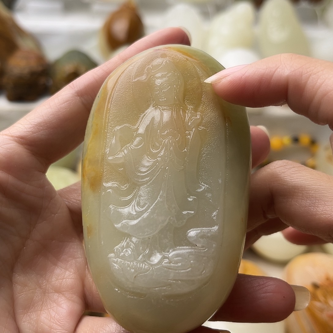 石材古青石不退换观音