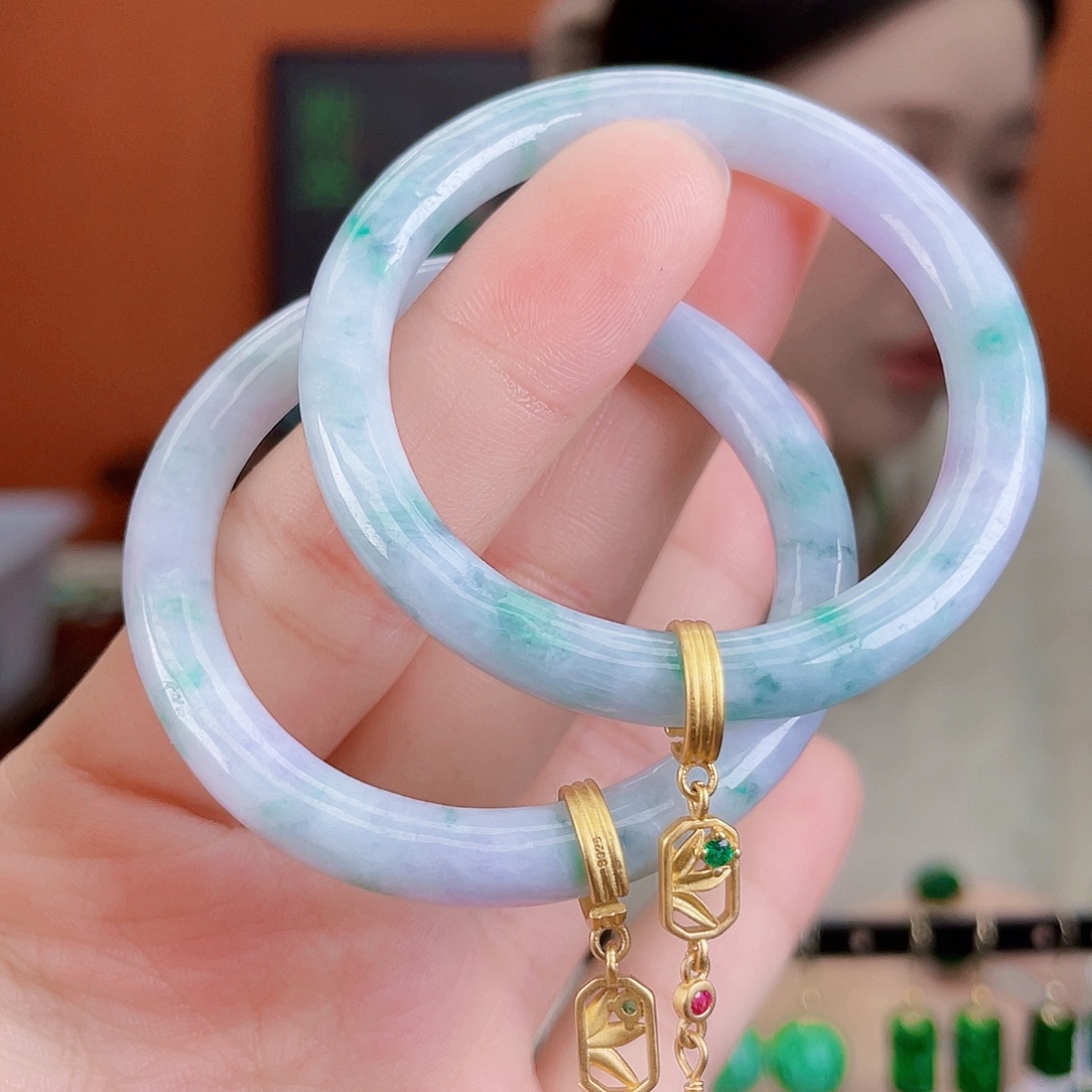 翡翠银S925镶嵌耳饰