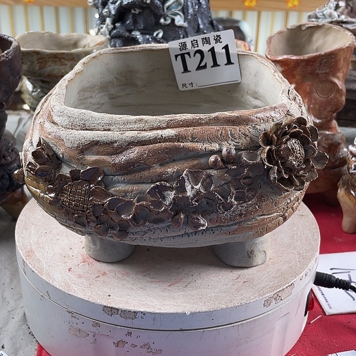 紫砂花盆Z*景德镇陶瓷211瑕疵