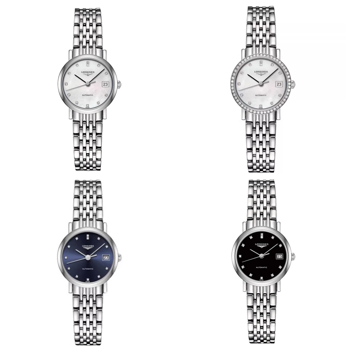 99新 Longines/浪琴 博雅309/机械/钻石刻度/表径25.5mm/女士腕表