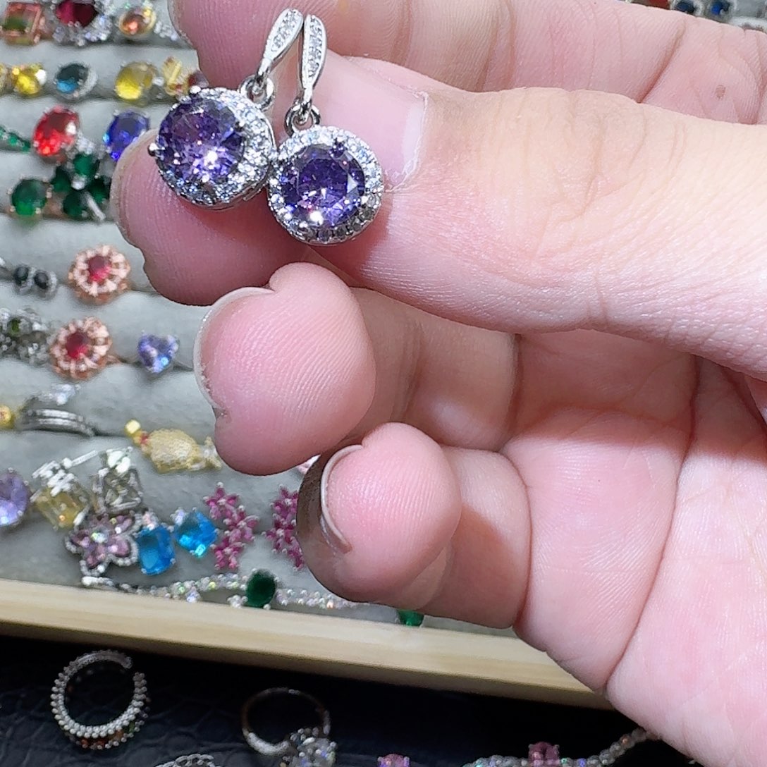 托帕石戒指银S925镶嵌