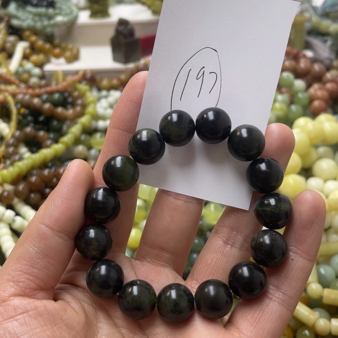 蛇纹石玉手链未镶嵌