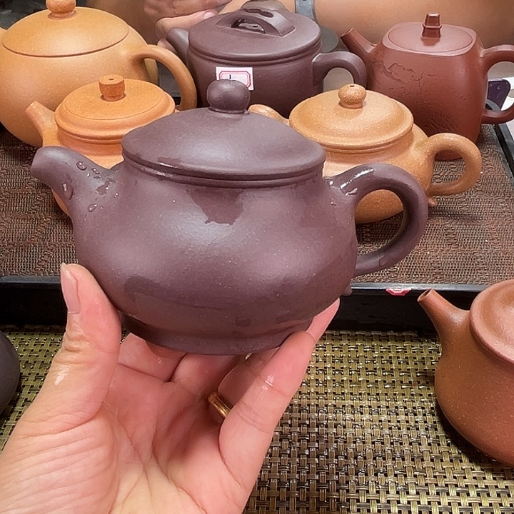 茶壶紫砂潘壶240紫泥