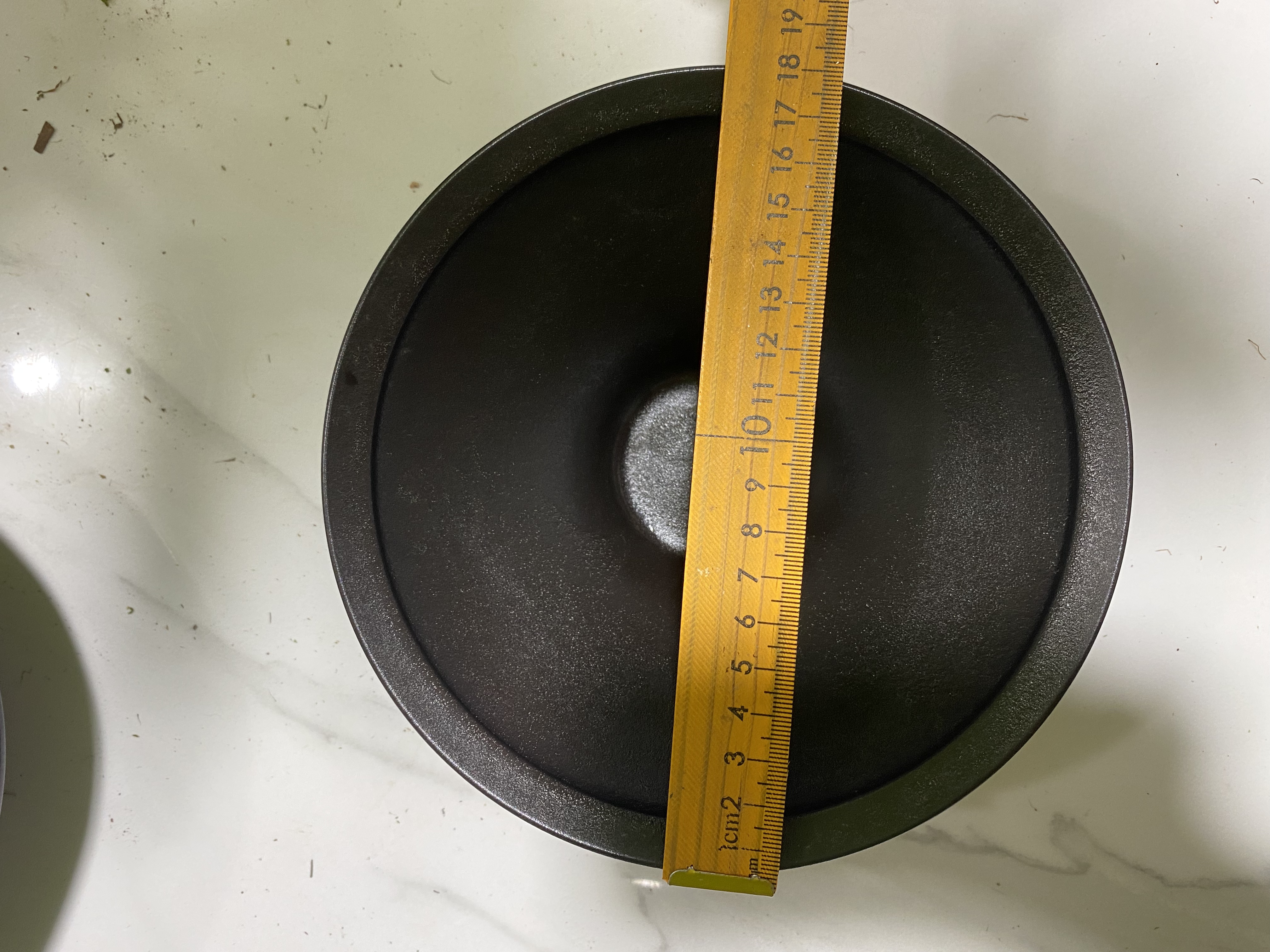 黑色圆形陶瓷无孔水培盆