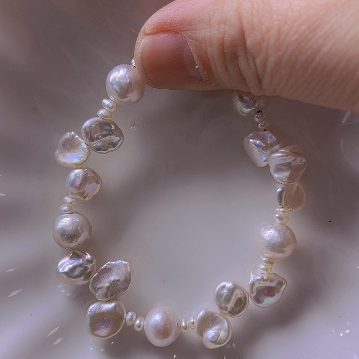 淡水珍珠手绳合金