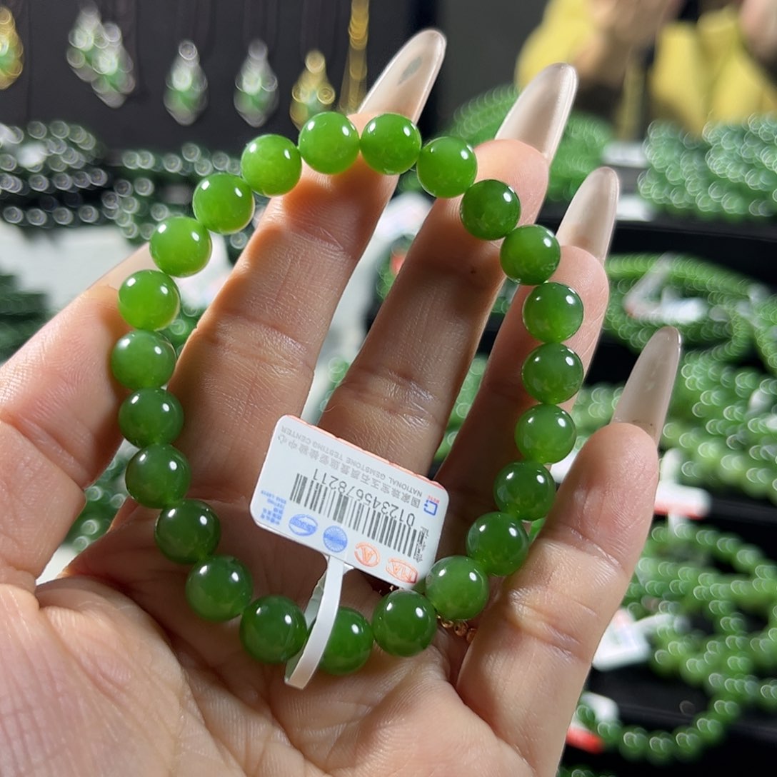 和田玉（碧玉）手链未镶嵌8