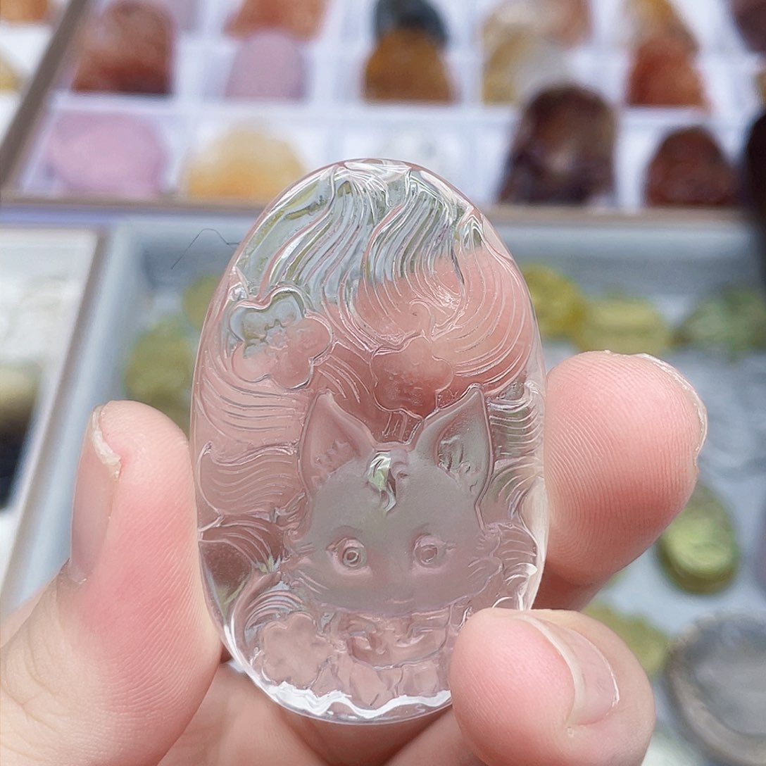 水晶吊坠(不含链)未镶嵌木**塔