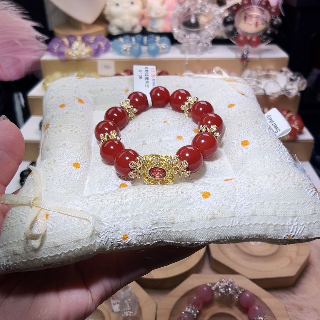 未镶嵌手链水晶红玛瑙