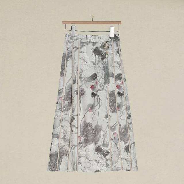 【新中式】100桑蚕丝螺钿国风半身裙YSQ5027