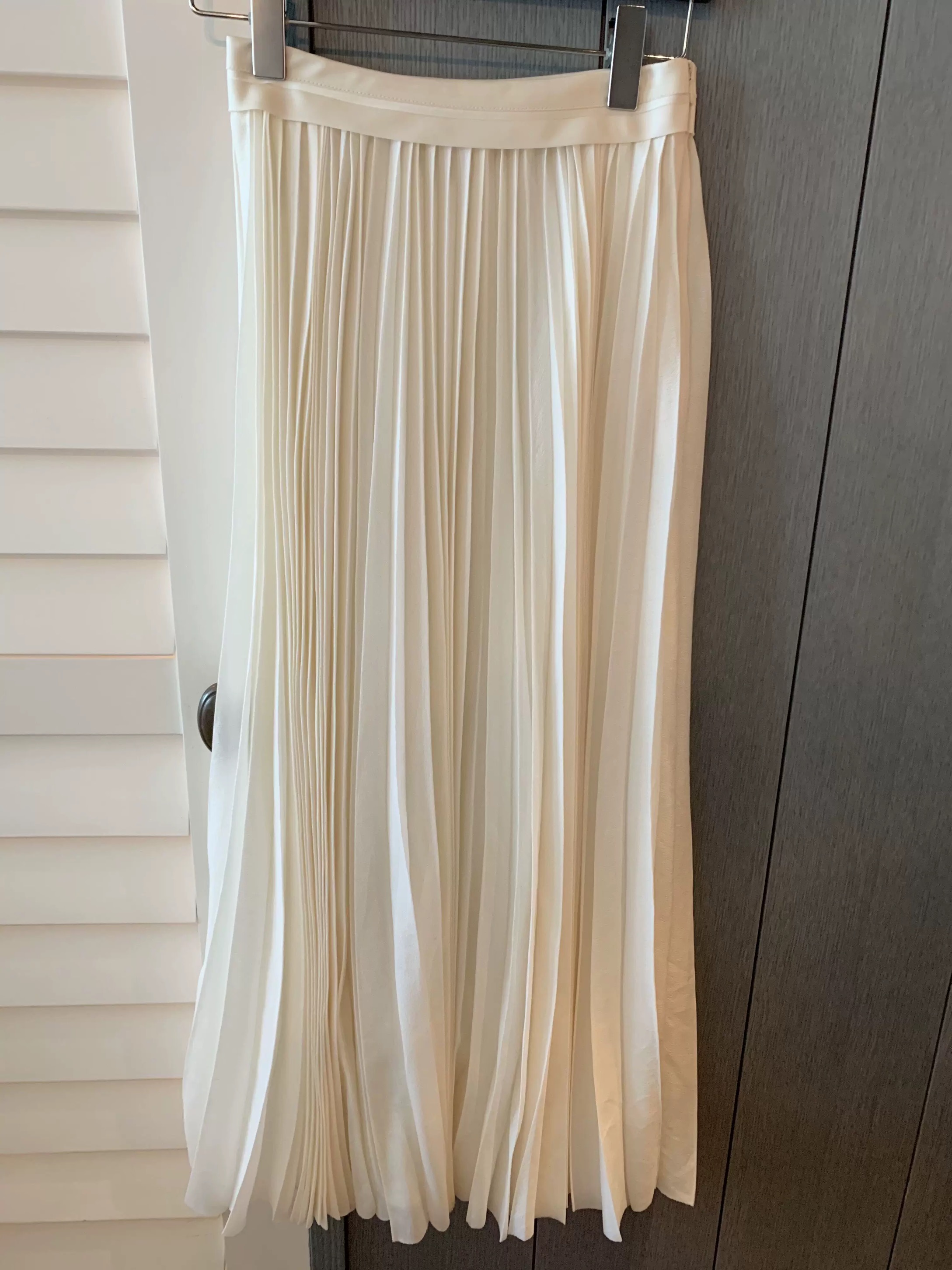 【是你大大钱】四季重磅醋酸皱真丝欧根纱高腰双层大裙摆百褶半身裙