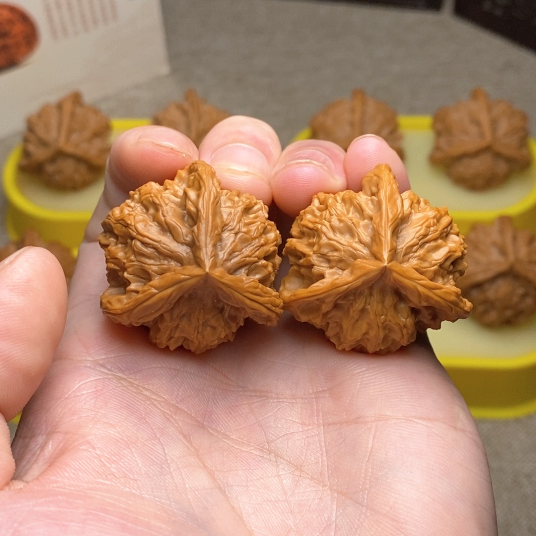 江***元吊坠文玩核桃盘山三棱34微修轻微色差打底