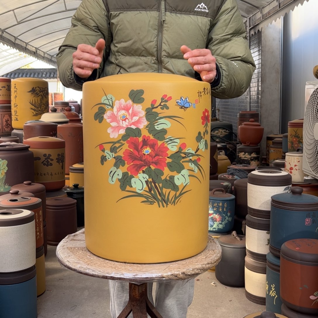 紫砂茶叶罐35 饼茶叶罐