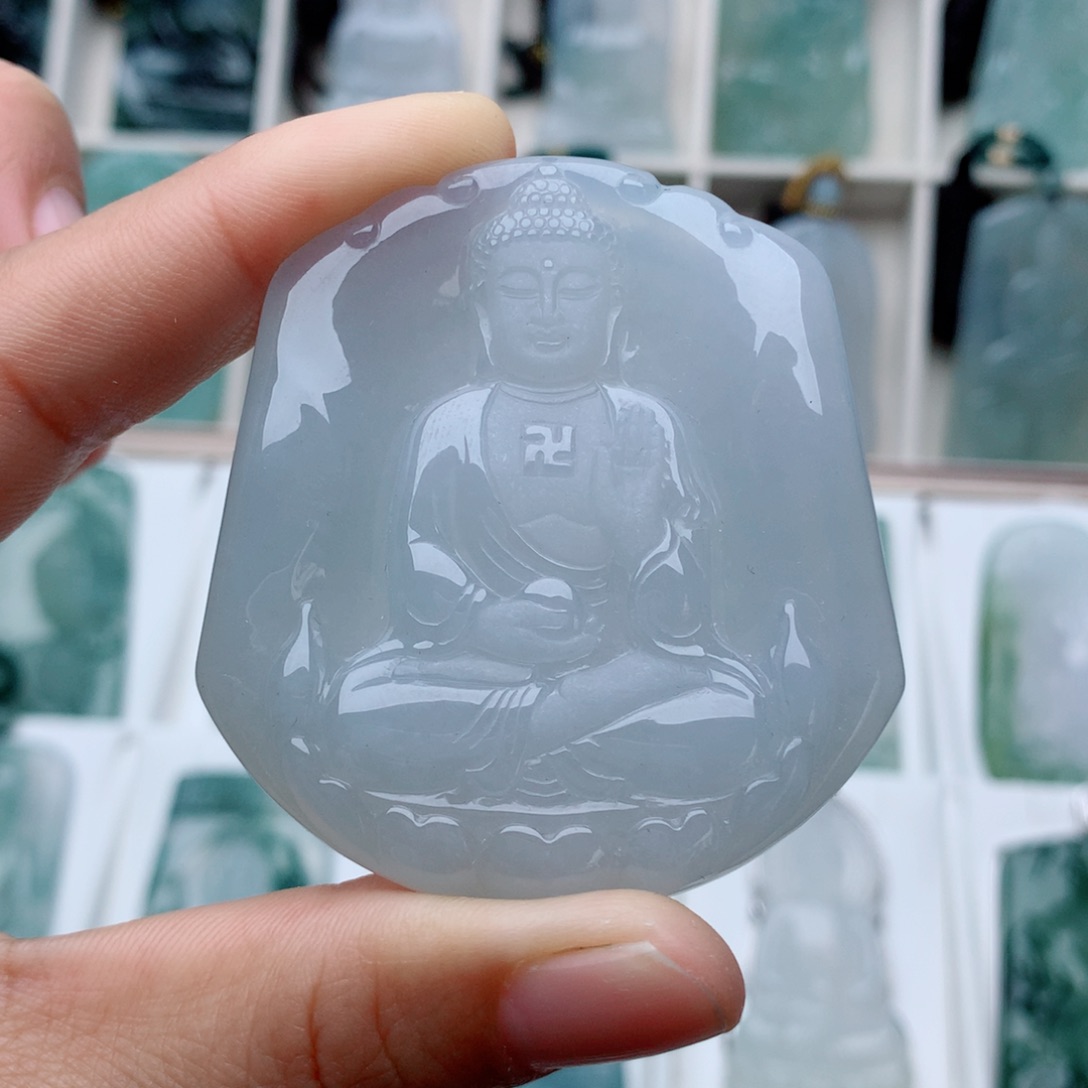 翡翠颈饰未镶嵌阿弥陀佛