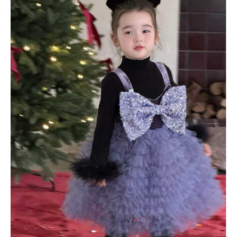 【本妈】秋冬"入梦星园"女童针织毛衣+吊带加绒网纱连衣裙99207