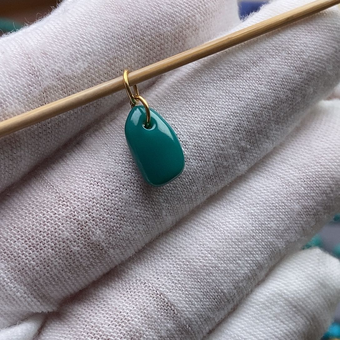 渊***绿松石18K金镶嵌绿松石配饰