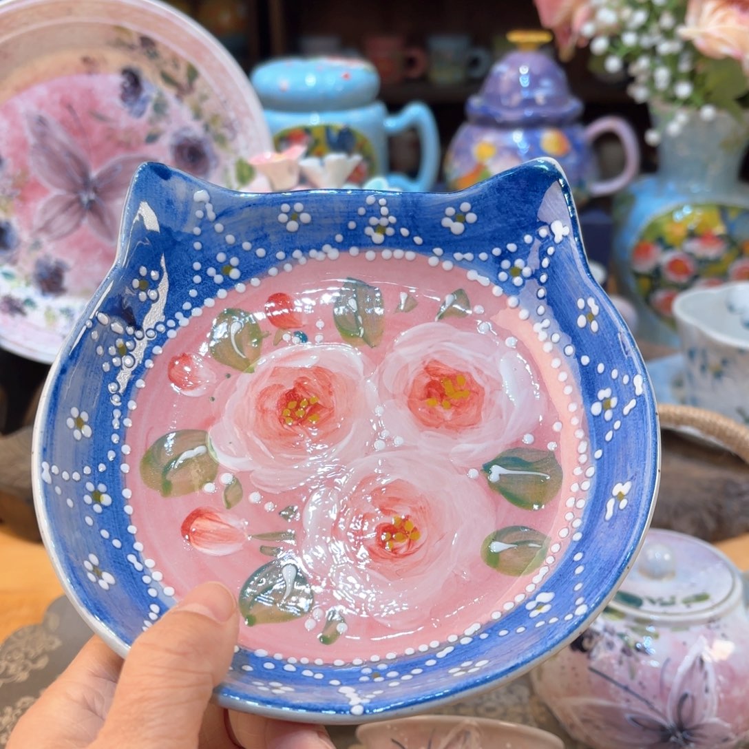 景德镇手绘高温釉下彩陶瓷茶具