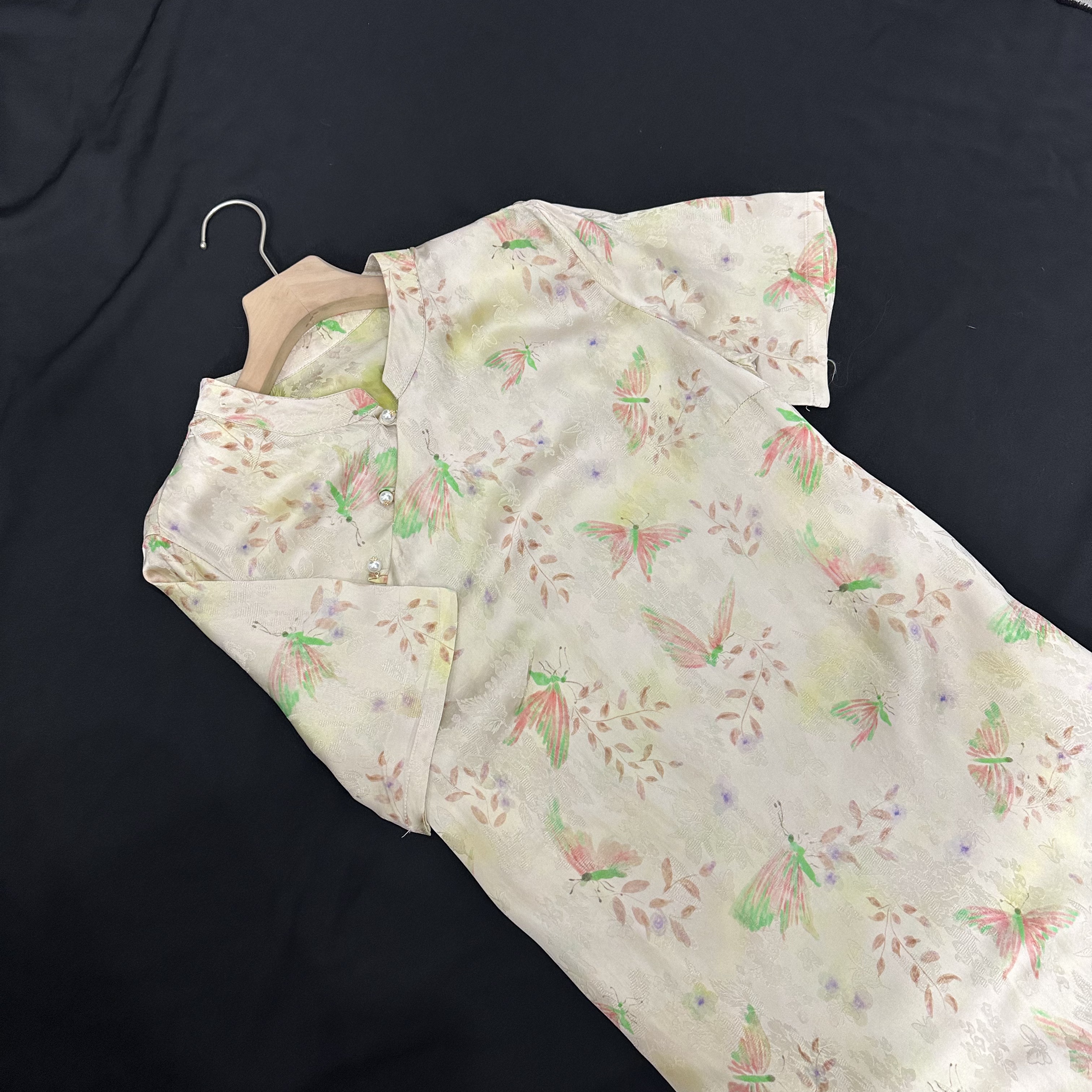 【春意短款】国风新中式斜襟款时尚夏季气质连衣裙LL1894