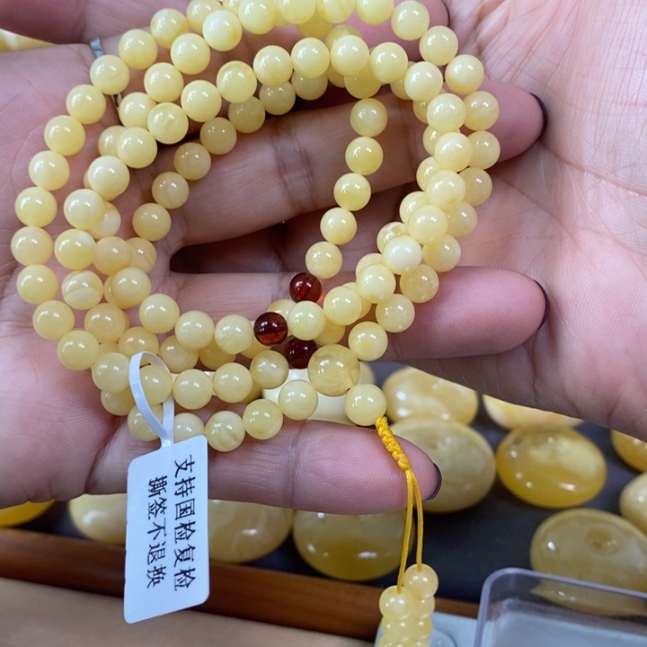 琥珀颈饰未镶嵌链子