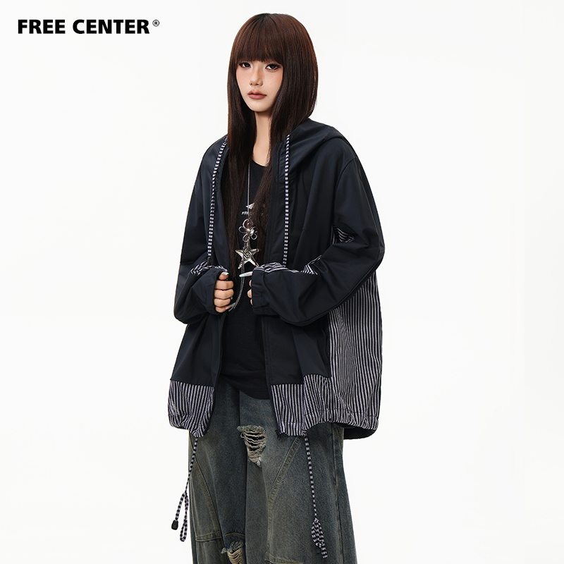 Free CenterUPF50+防晒衣透气速干凉感防紫外线户外旅游连帽外套