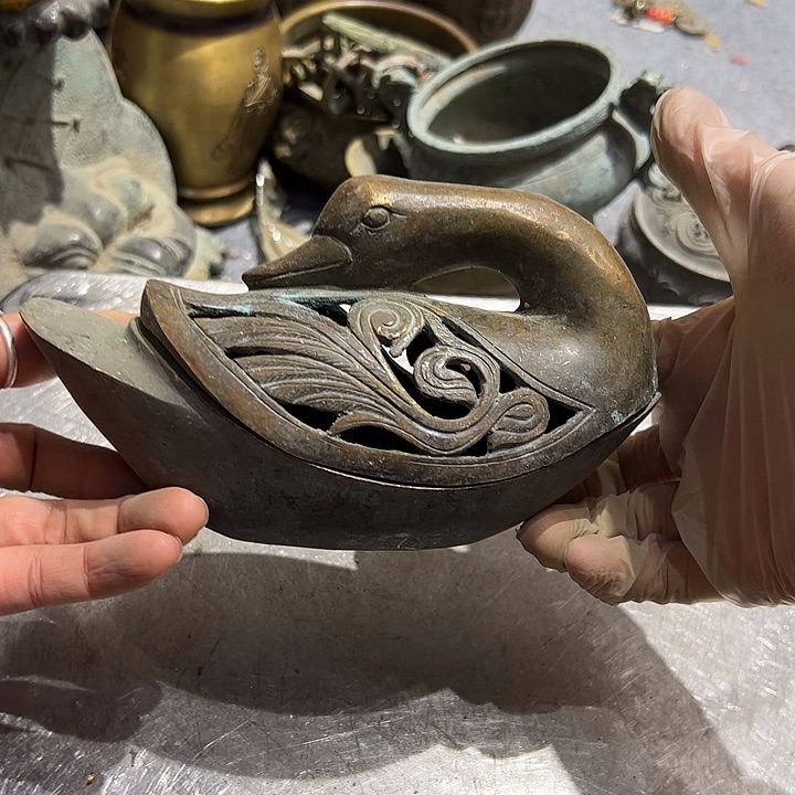 毅*微瑕疵黄铜摆件工艺品