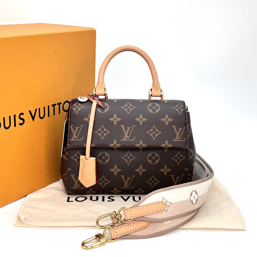 99新 LouisVuitton/路易威登 老花克鲁尼mini手提斜挎包73140
