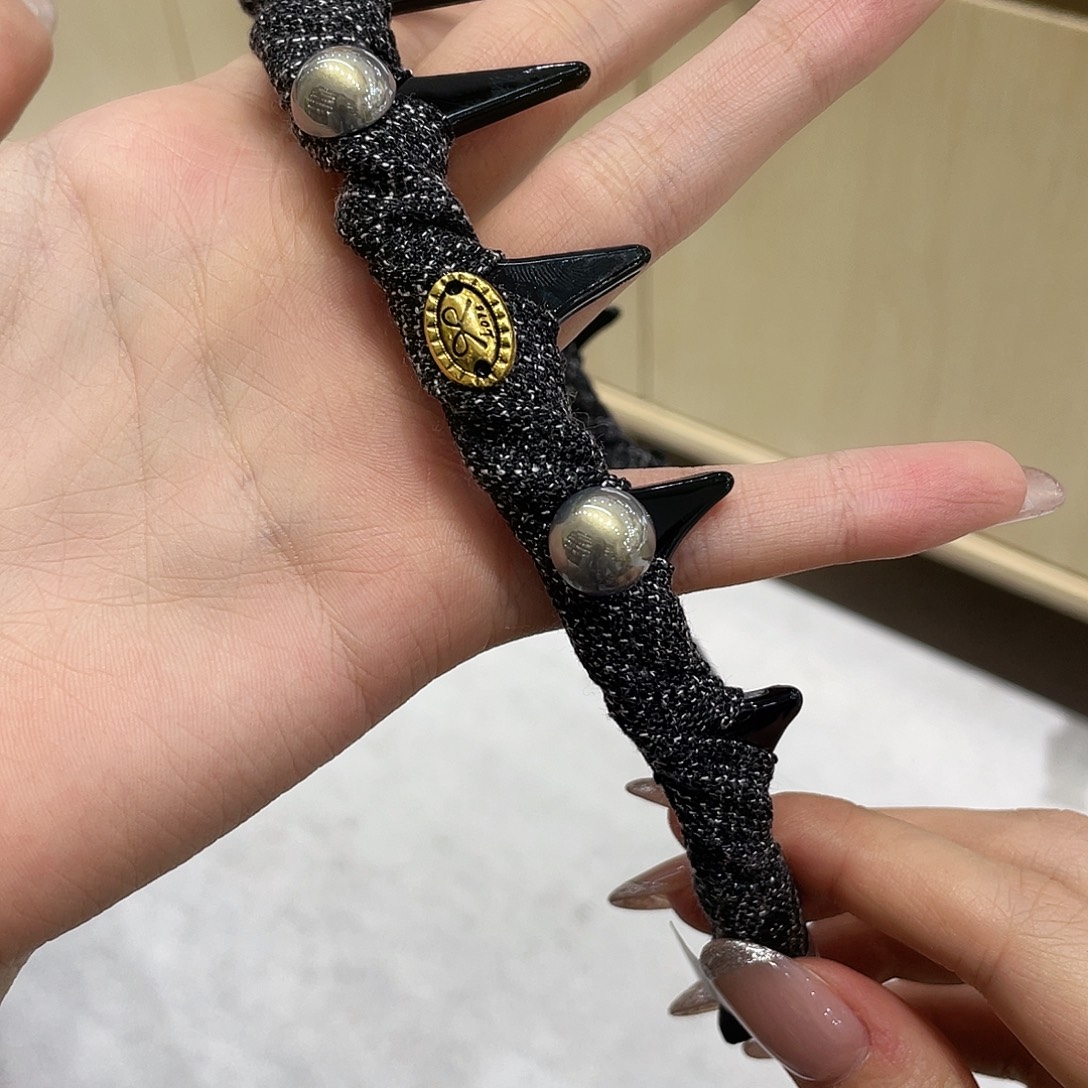 布艺非金属泡菜灰蝴蝶结发箍