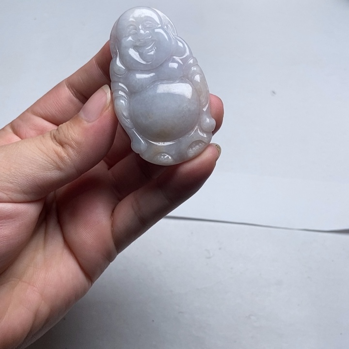 翡翠未镶嵌颈饰站佛5