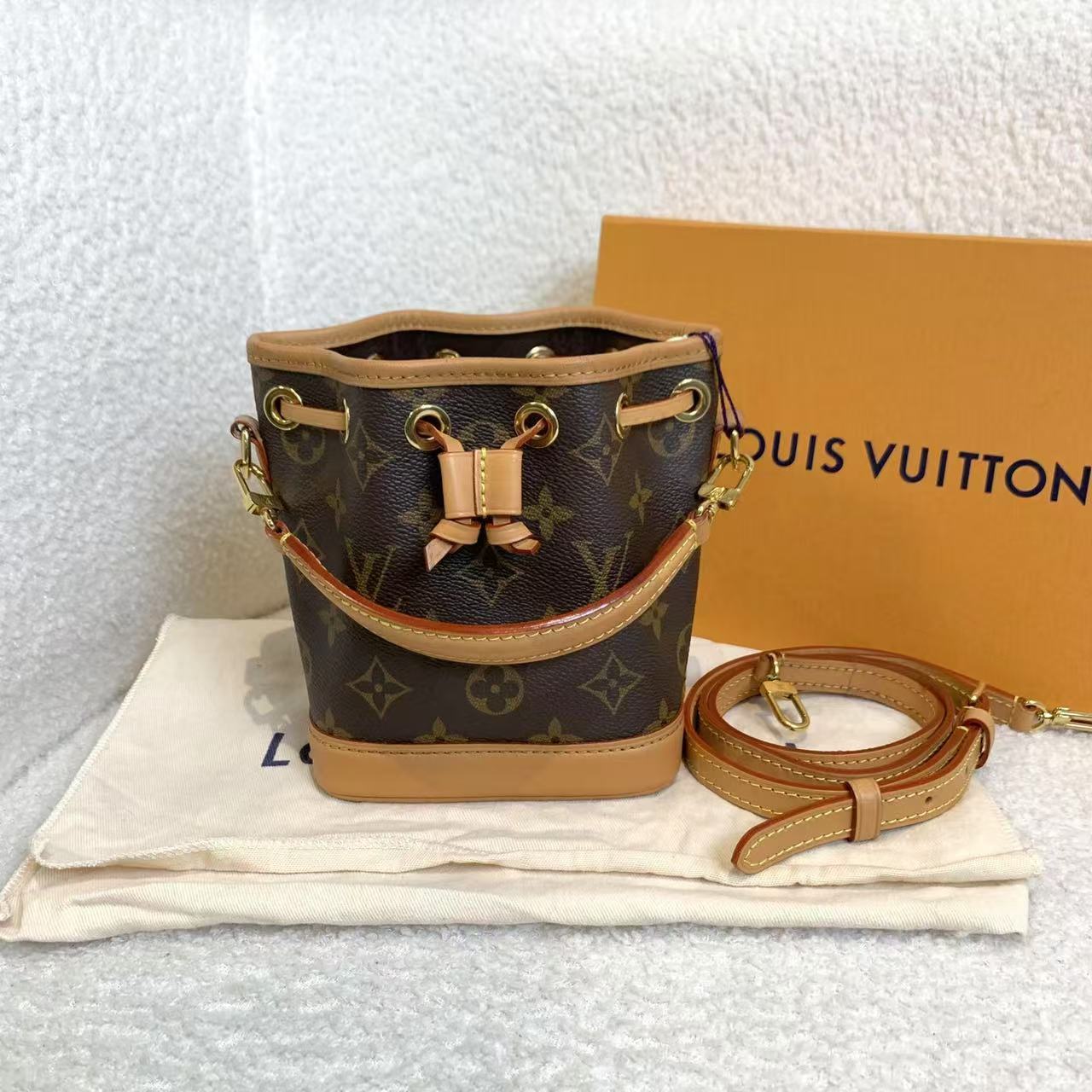 99新 LouisVuitton/路易威登 壹臻/ 老花nano noe水桶 94278566