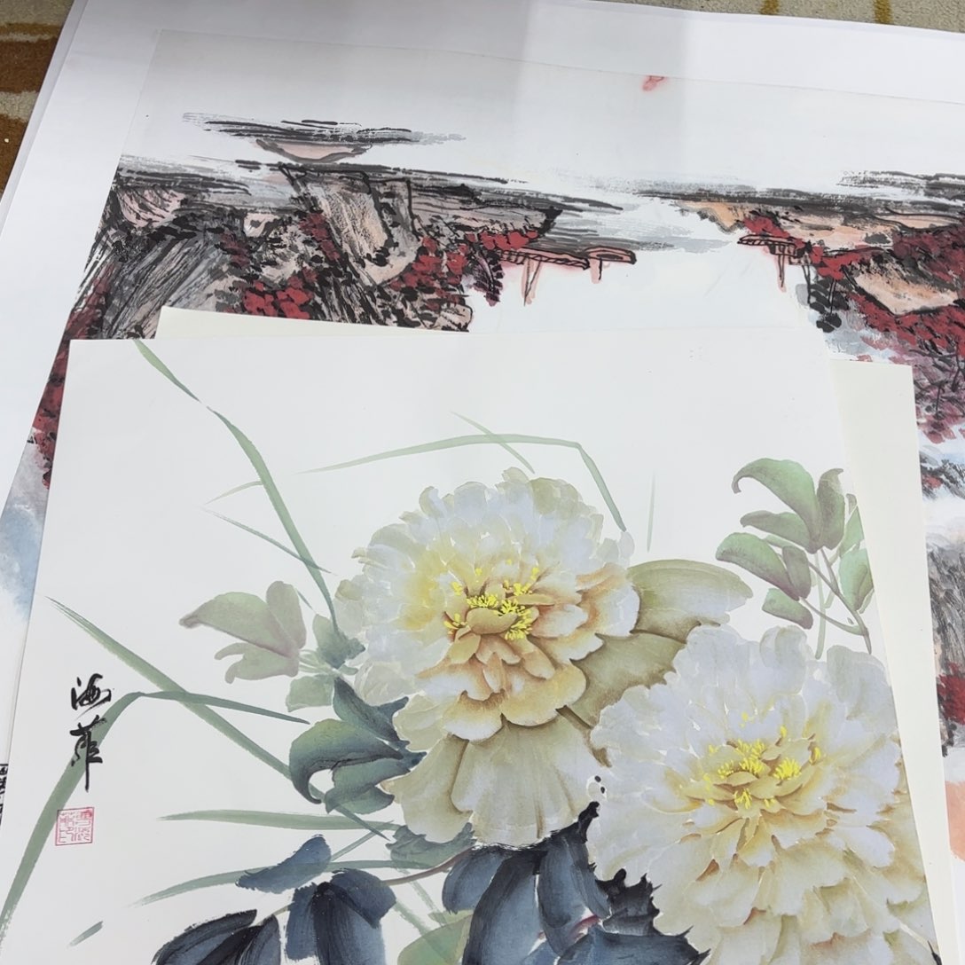 国画曹海飞斗方李欣主播