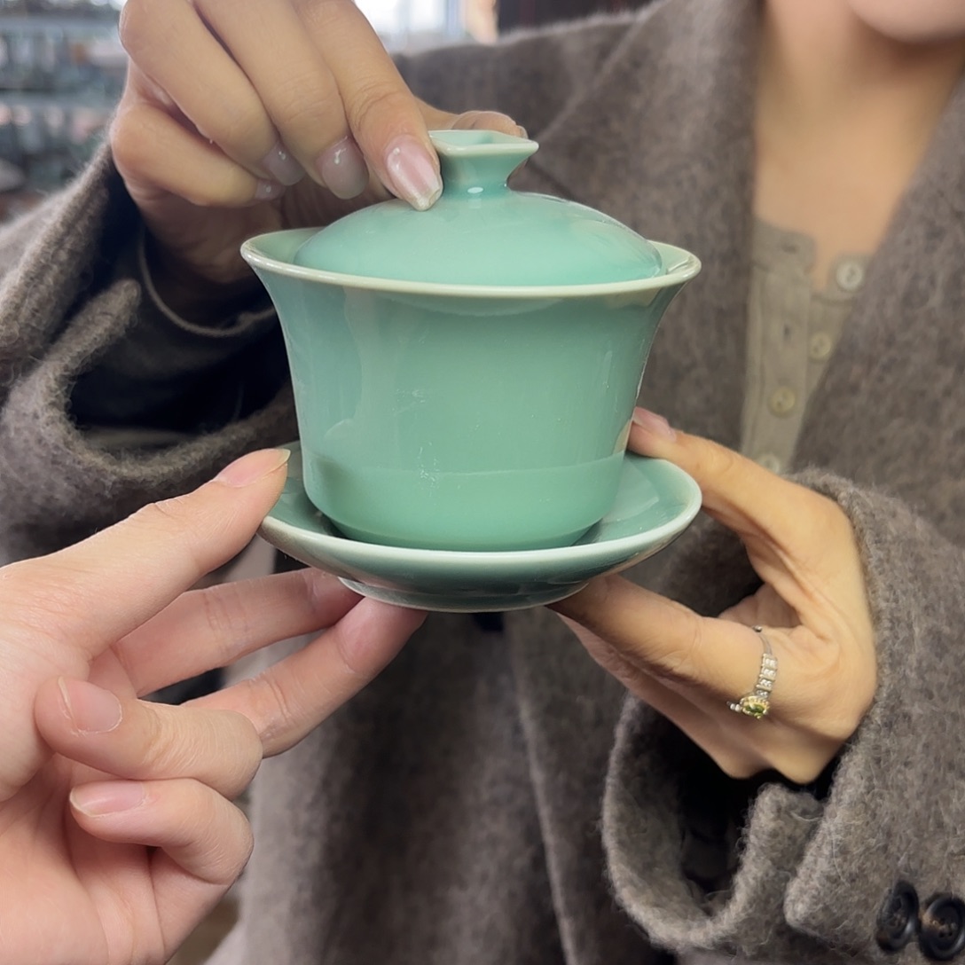 龙泉云间青瓷小米茶器