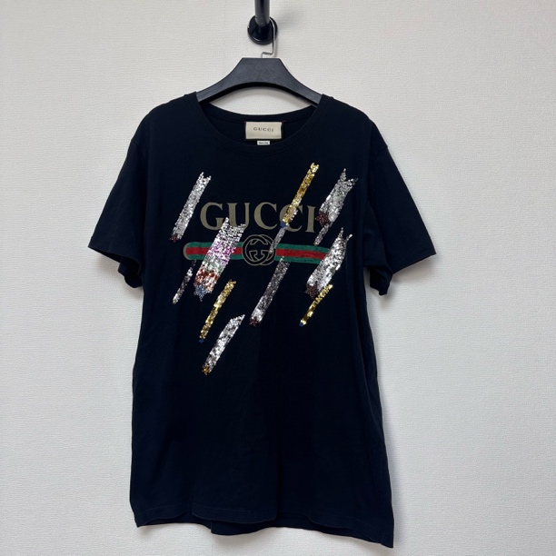 99新 GUCCI/古驰 流星雨亮片腰带短袖/S