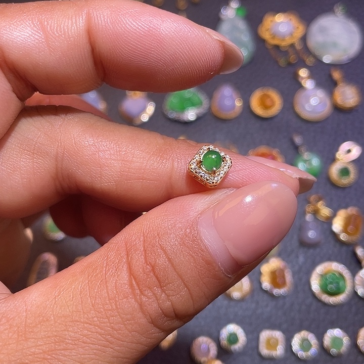 翡翠银S925镶嵌颈饰