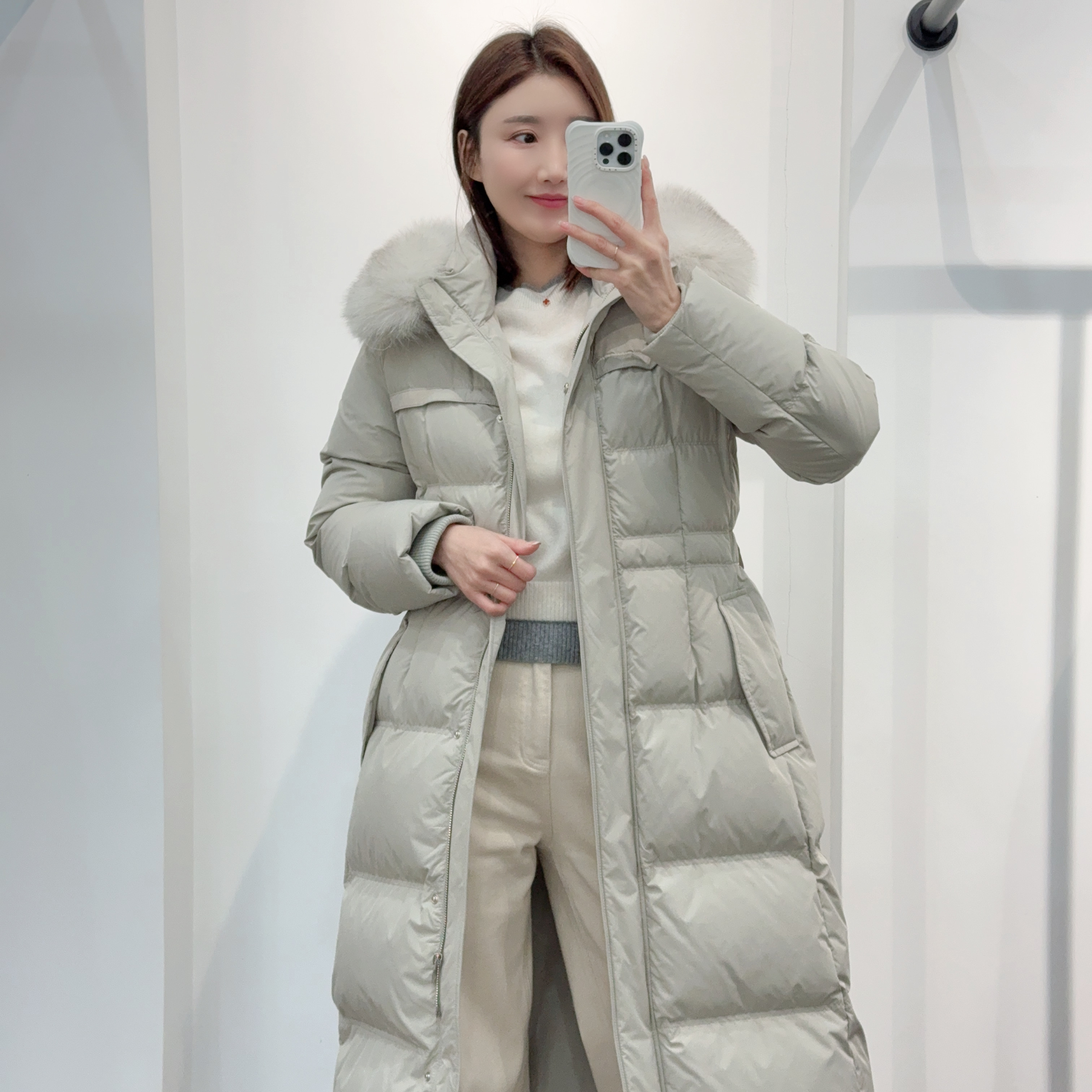 2025冬季新款韩系厚款大毛领加厚长款羽绒服