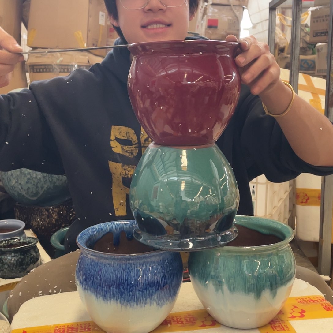 红陶宜兴紫砂花盆