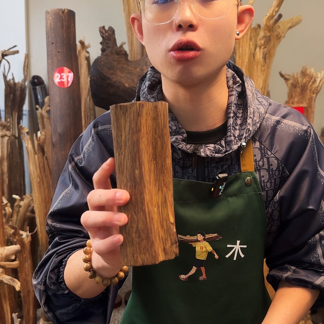 沉香摆件天然沉香原木摆件➕底座