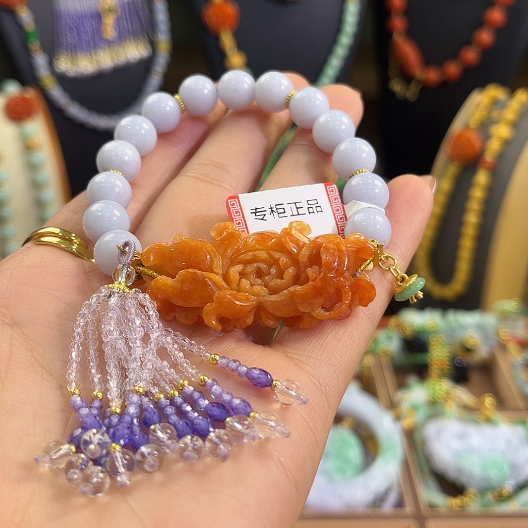 翡翠未镶嵌手链炸