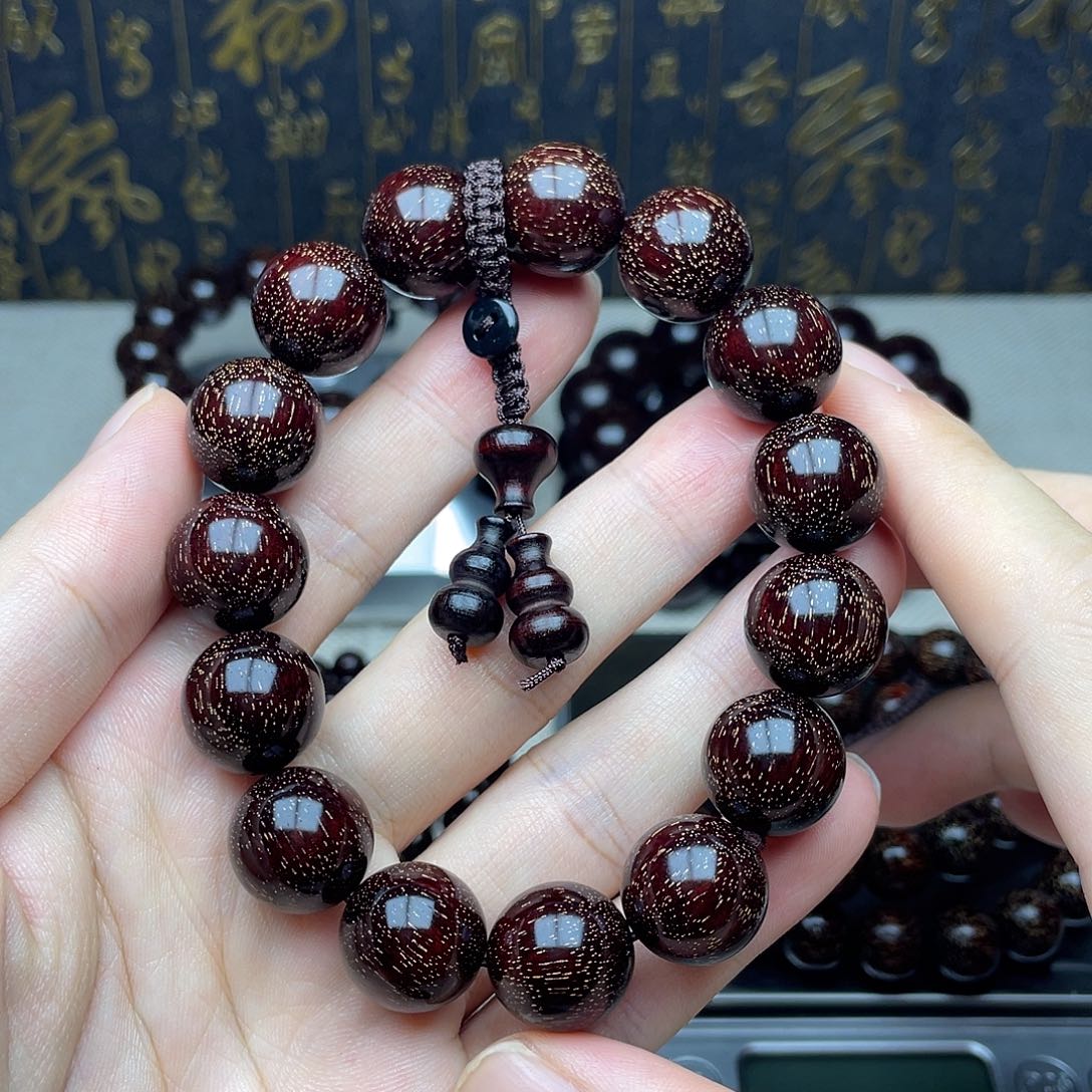 檀香紫檀（小叶紫檀）1.5 18颗 小爆满金星