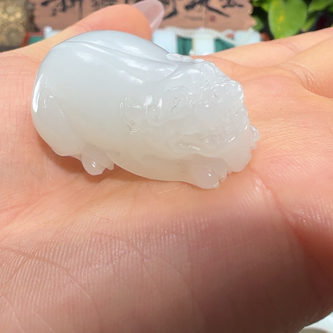颈饰未镶嵌和田玉新疆和田羊脂白玉貔貅挂件