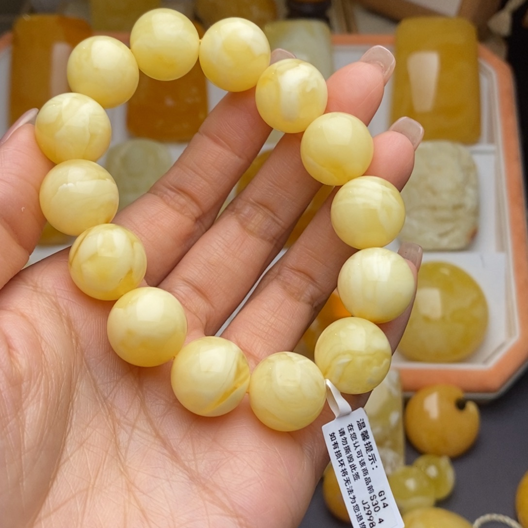 蜜蜡颈饰未镶嵌好****你，