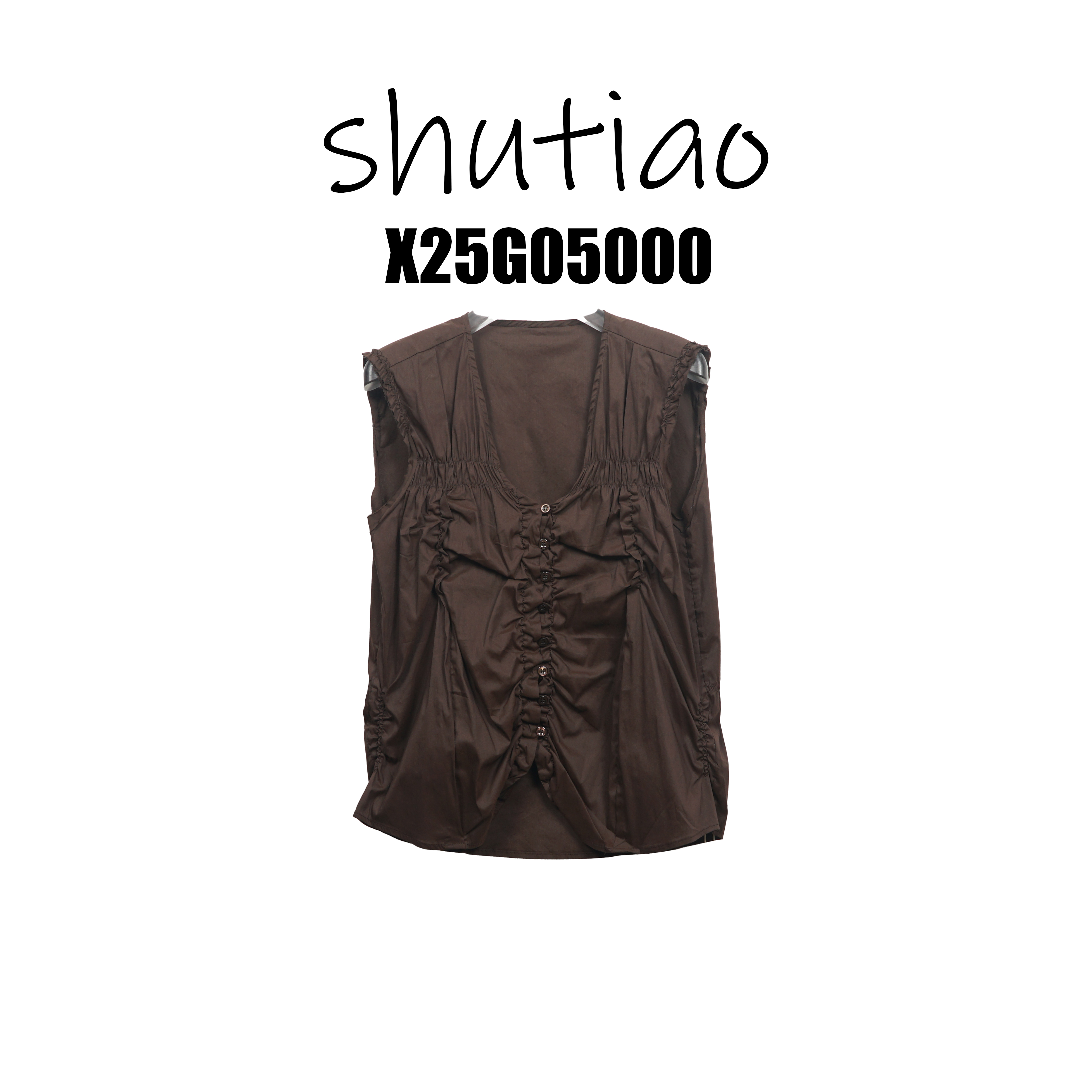 【SHUTIAO】2025夏季：新款小众设计款背心X25G05000