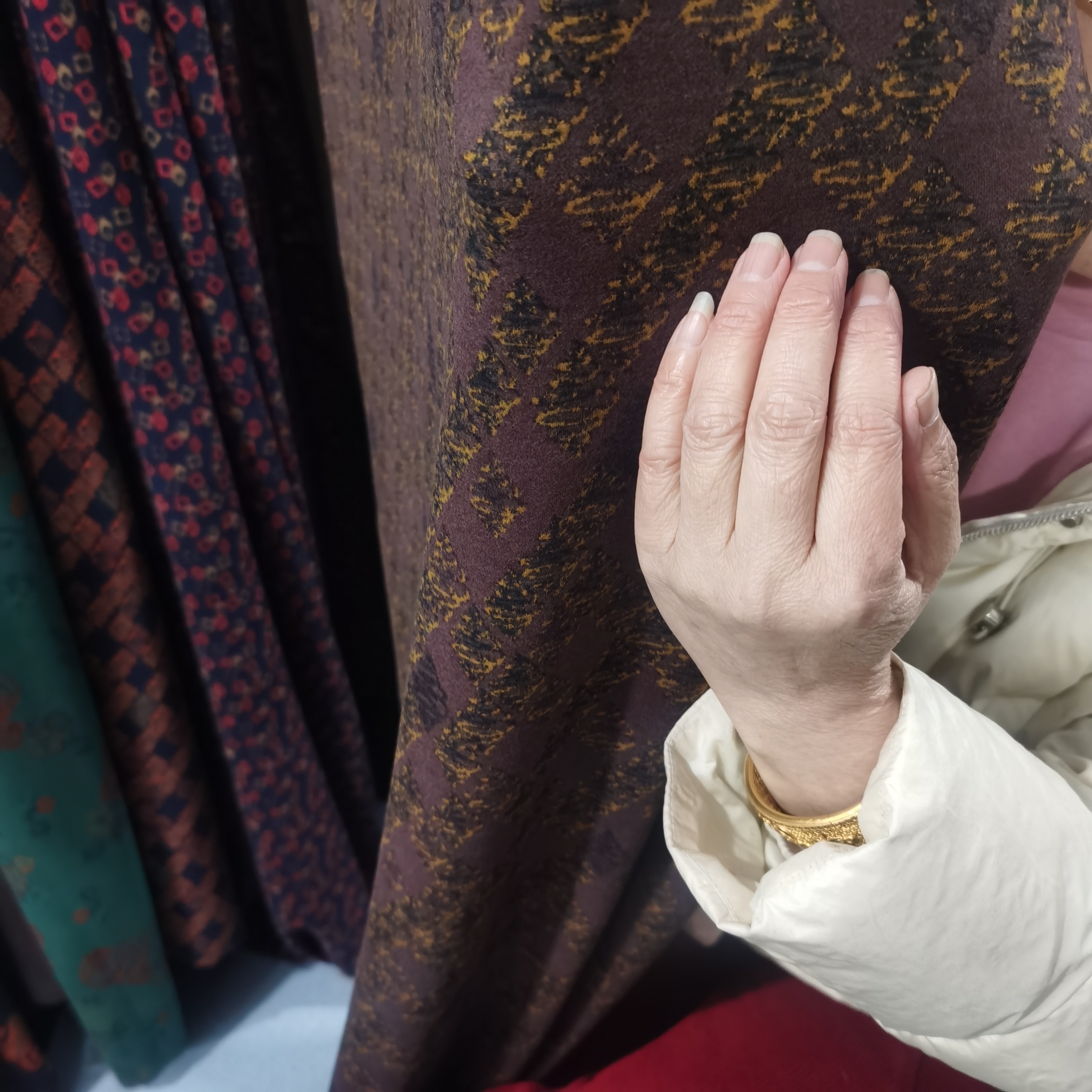 织花奥绒布料73号1.3米