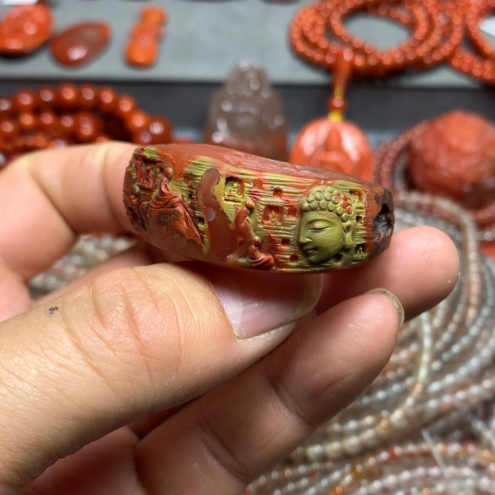 南红玛瑙扳指未镶嵌23m m