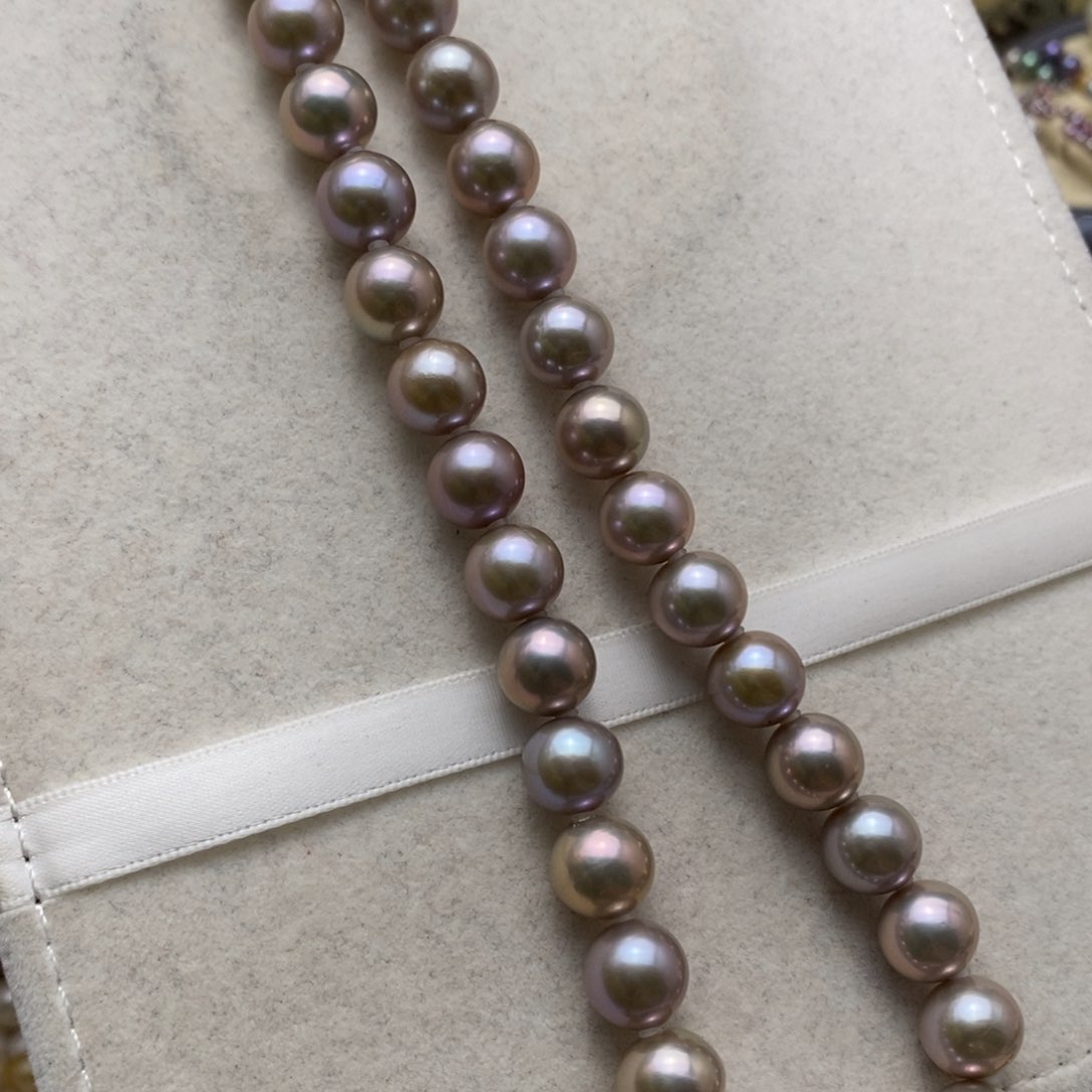 颈饰合金淡水珍珠囡*