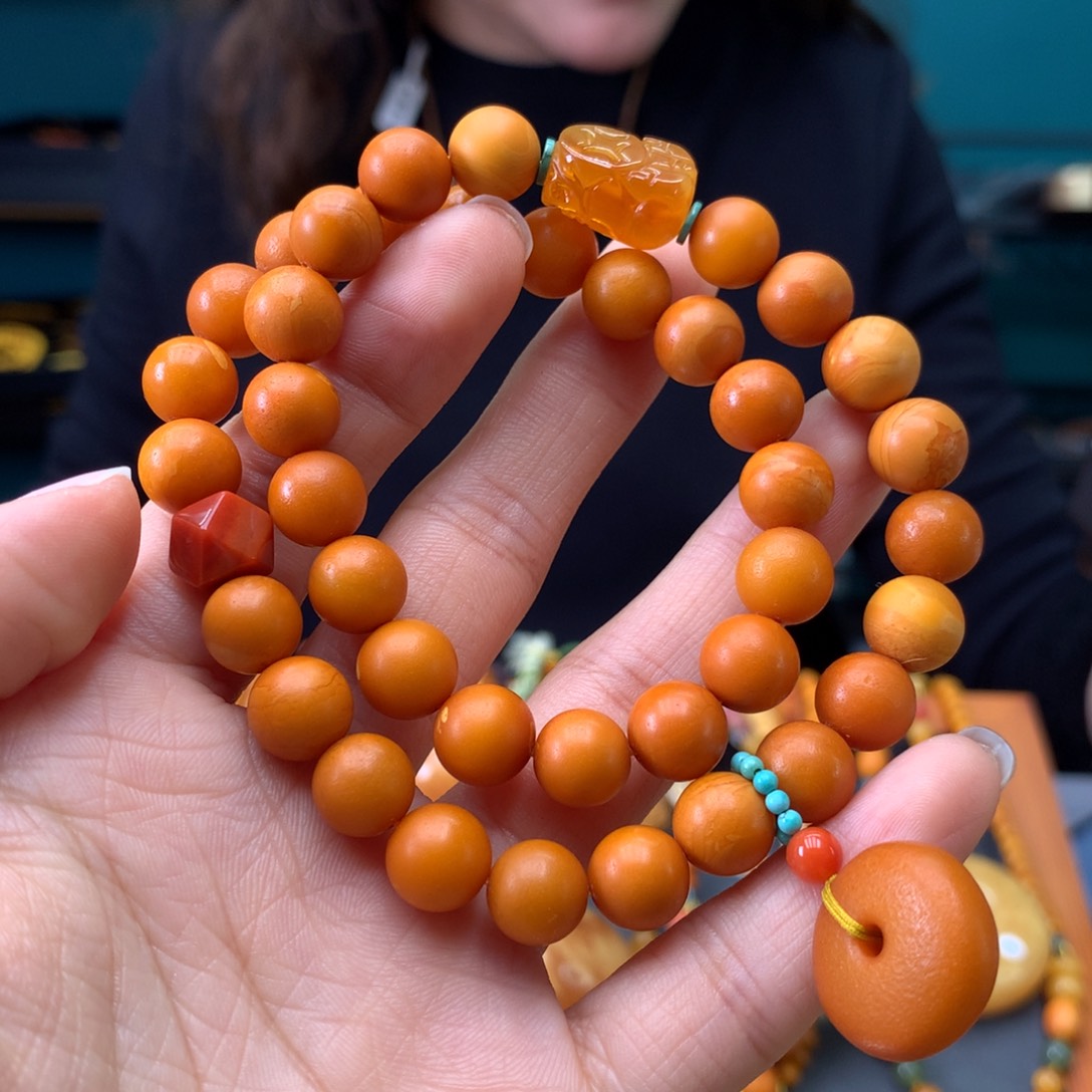蜜蜡未镶嵌手串天然