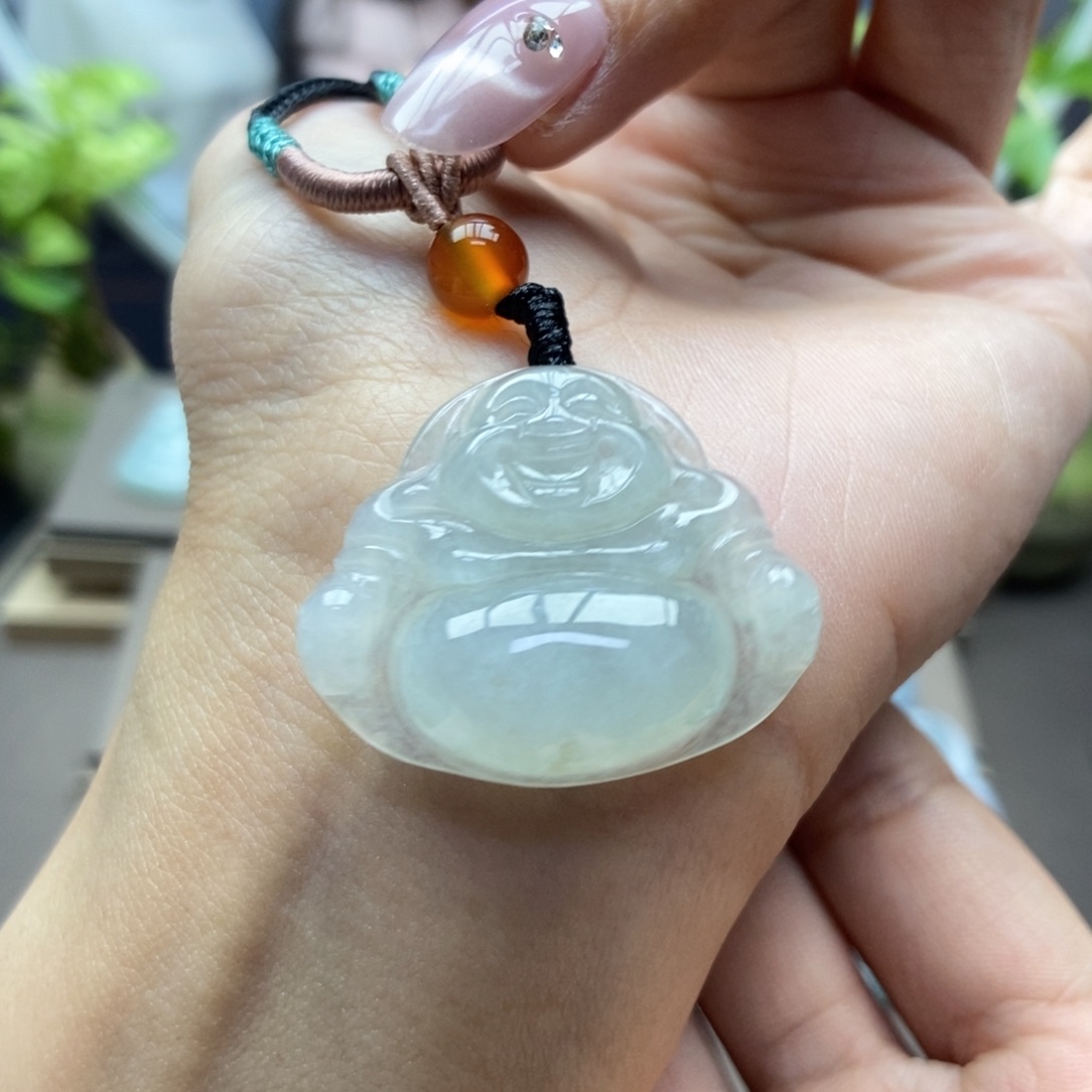 翡翠颈饰未镶嵌婷*吊坠佛公