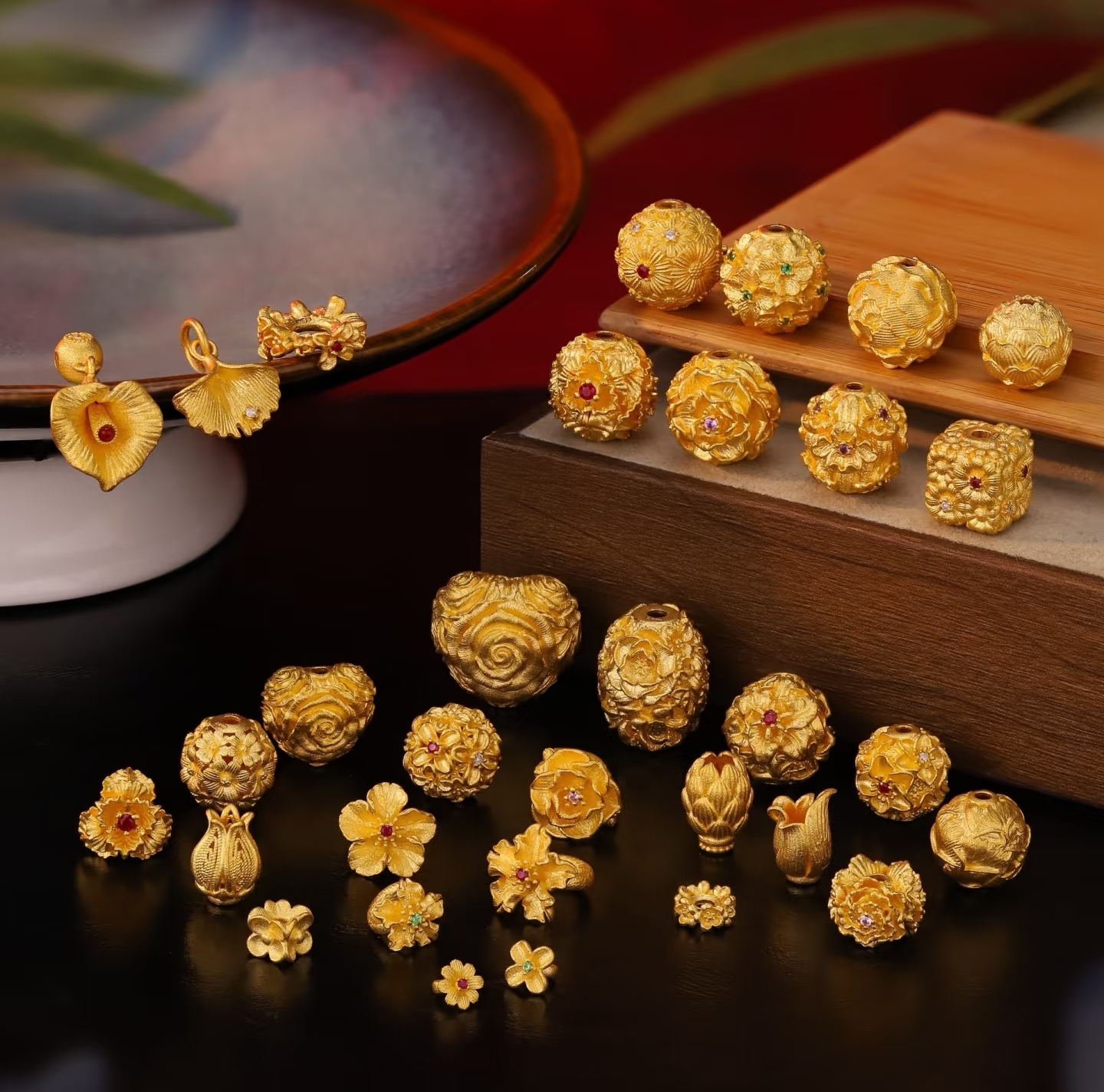 925银银制品 【莉莉】精工银镀金吊坠项链高奢款成品集合