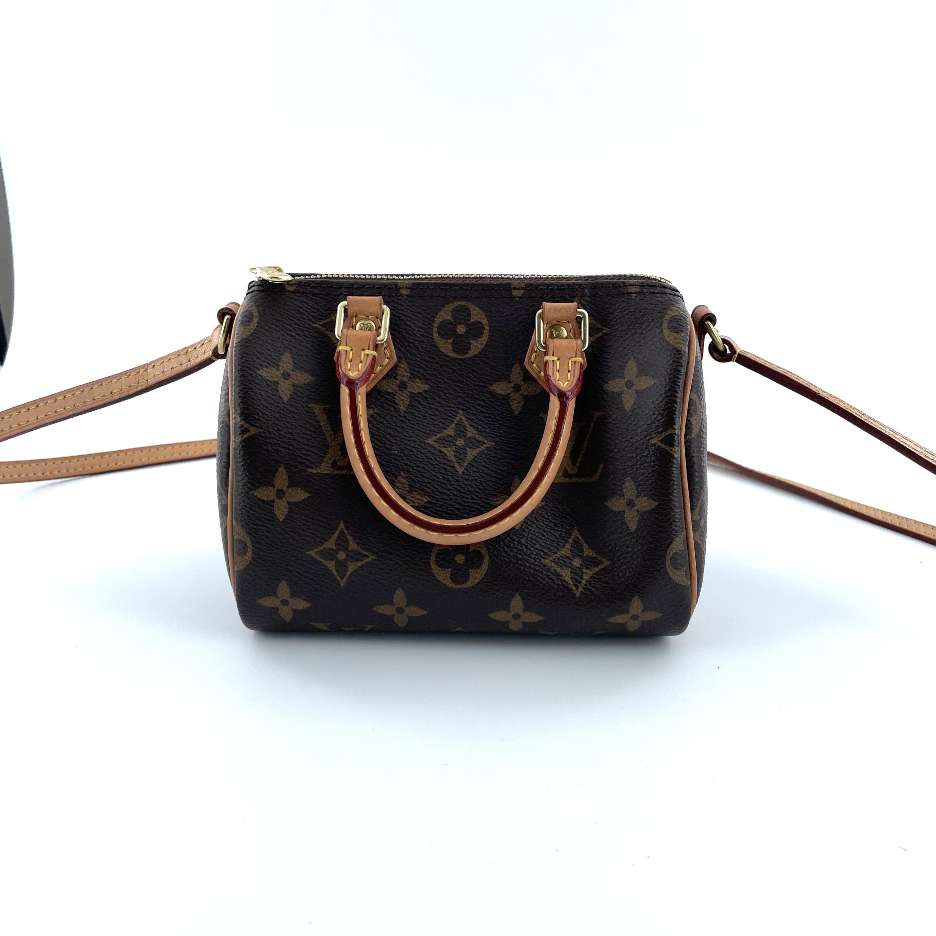95新 LouisVuitton/路易威登 老花枕头nano单肩包 20年 L6954