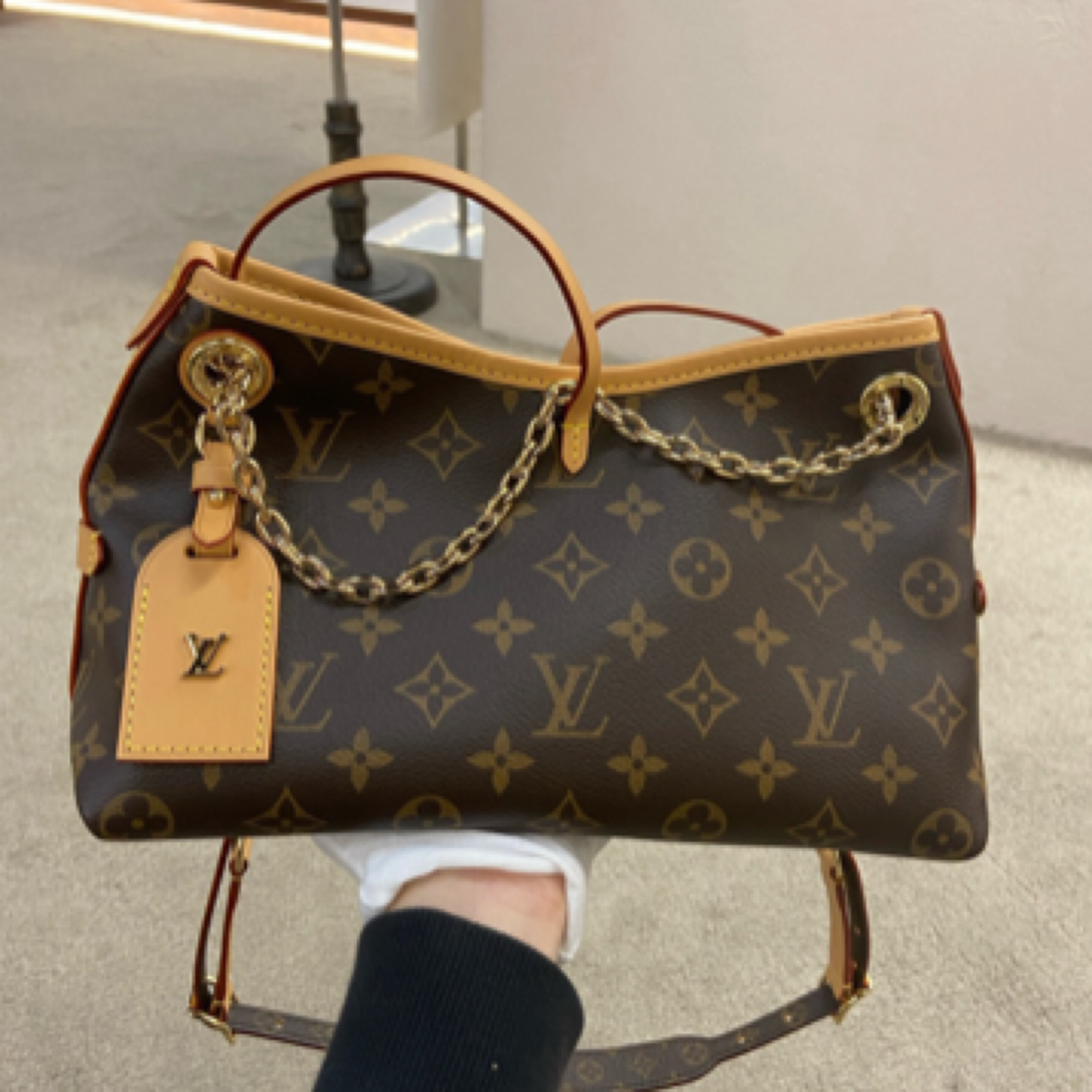 全新未使用 LouisVuitton/路易威登 老花Carryall BB单肩斜挎包